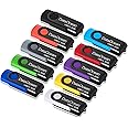 DataOcean 10 Pack 32GB USB 2.0 Flash Drive Memory Stick Thumb Drives (10 Mixed Colors)