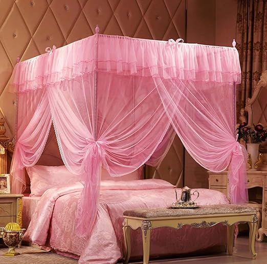 Amazon Com Mengersi 4 Corners Post Canopy Bed Curtain For Girls