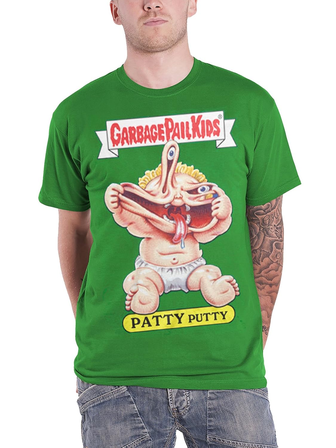Garbage Pail T Shirt Patty Putty Character Logo S Green ...