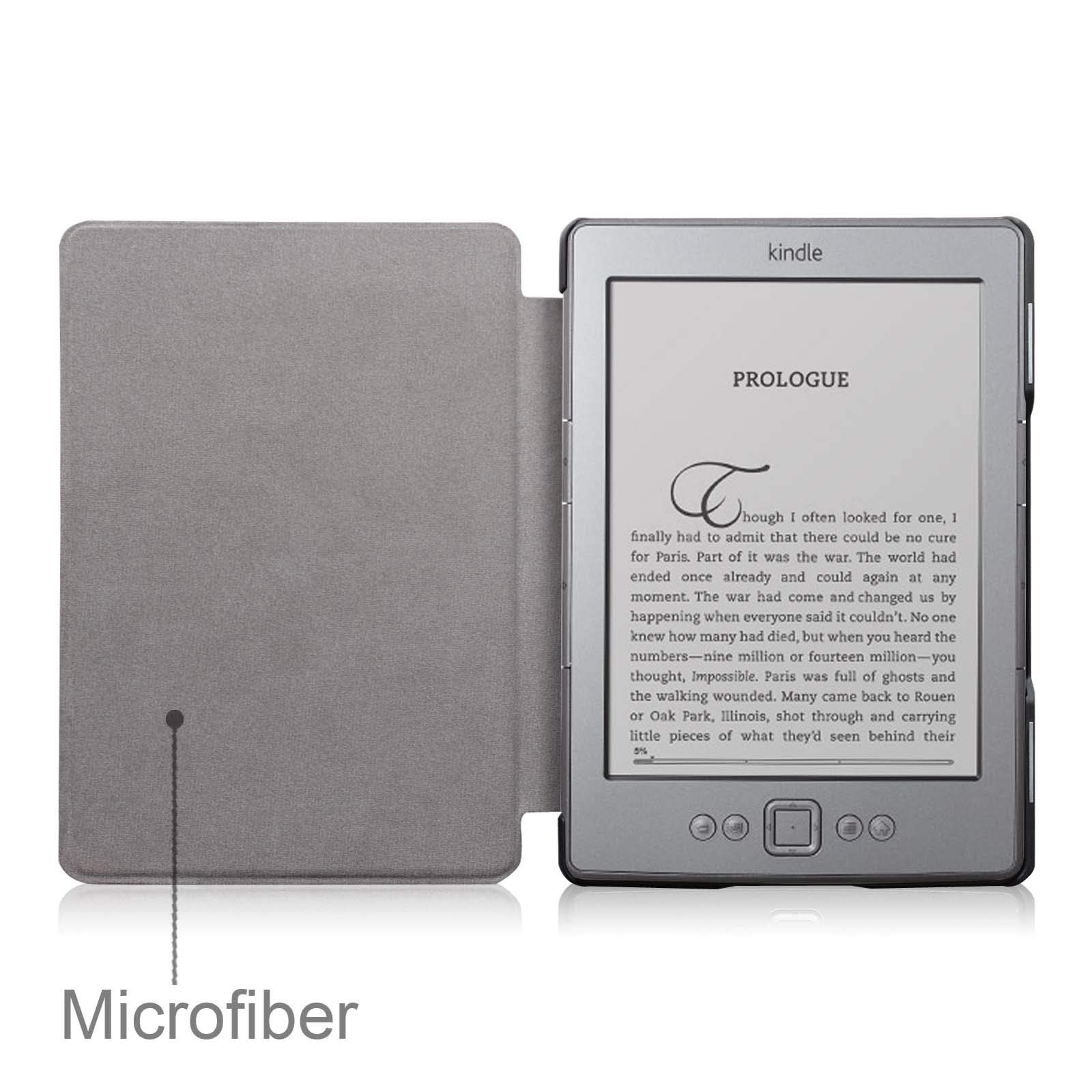 Fintie Slim Case for Kindle 5 & Kindle 4 - Slim Lightweight Shell PU Leather Protective Cover with Magnet Closure, Black