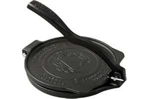 Victoria 8-Inch Commercial-Grade Cast-Iron Tortilla Press, Made from Super-Durable HD Iron, Made in Colombia