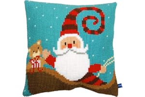 Vervaco Funny Santa Pillow Cover Needlepoint Kit