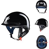 KRN Half-Face Helmet for Adults Men &amp; Women &ndash; DOT Approved Motorcycle Open Face Helmet for Motorbike Cycling Chopper Scooter KY-205