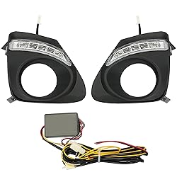 Kojem LED Fog Light Bezel Compatible with 2011-2013