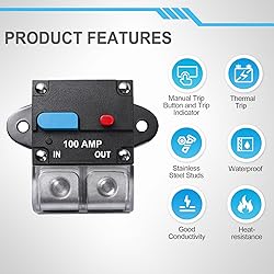 BULVACK 100 Amp Circuit Breaker Resettable Circuit