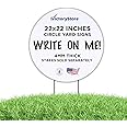 VictoryStore Yard Sign Outdoor Lawn Decorations: Circle Yard Sign 22 inches Corrugated Plastic Blanks 4 millimeters Thick - Set of (16)