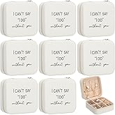 Colingmill 8 Pcs Bridesmaid Proposal Jewelry Box Gifts I Can't Say I Do Without You Travel Jewelry Case Portable Earring Organizer for Women Bridesmaids Wedding Gifts