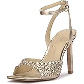 Jessica Simpson Women's Lendall Heeled Sandal, Champagne, 5