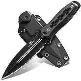 Purple Dragon Fixed Blade Knife with Kydex Sheath- Utility Knife Black | 440C Steel, Full Tang Handle, for Camping, Hiking, Bushcraft &amp; Outdoor, Gift Box