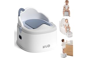 KUB KÜB 3-in-1 Potty Training Toilet (Chair, Seat, Step Stool) - 9 CM Splash Guard, One-Click Assembly, Easy to Clean - Versatile Toddler Potty Trainer for Boy Girl - Blue