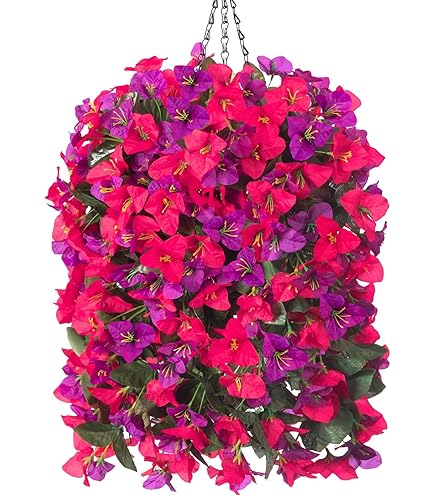 Amazon.com: MJFloria Artificial Silk Hanging Flowers Plants