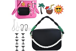ABITONCC Beach Hole Bag Accessories Set-Waterproof Silicone Handbag for Various Hole Bag Sizes, Silicone Insert Charms for Beach Bag