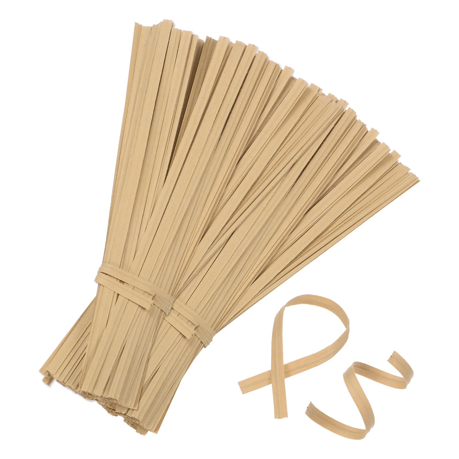 M METERXITY 2000Pack Kraft Paper Twist Ties, 6 Inch Paper Twists Tie for Christmas/Party Decor/Gift Wrapping/Cake/Pops Candy/Bakery Bags/Garden Plants, Reusable Twisty-Ties [Pure Color]