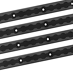 SALUINOKI 36" L-Track Rail Black 4 Pack, 3ft