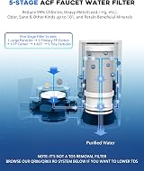 Vortopt NSF T1-ACF T2-ACF T6-CTO Faucet Water Filter Replacement 3-6 Month view 2