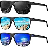 KALIYADI Polarized Sunglasses for Men, Lightweight Sun Glasses with UV Protection for Driving Fishing Golf