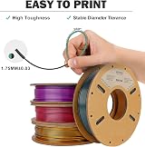 ERYONE PLA Filament Bundle 1.75mm Silk Multicolor 4 Spools 250g Each view 3