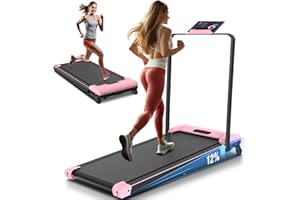ANCHEER Treadmill with 12%/15% Incline, Folding Walking Pad with Handle Bar, 320-450lb Capacity Under Desk Foldable 3.5HP Treadmills for Home/Office/Gym,Installation-Free