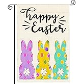 Easter Garden Flag 12x18 Inch Double Sided Easter Egg Bunny Small Seasonal Spring Flag Yard Outdoor Flag Decoration