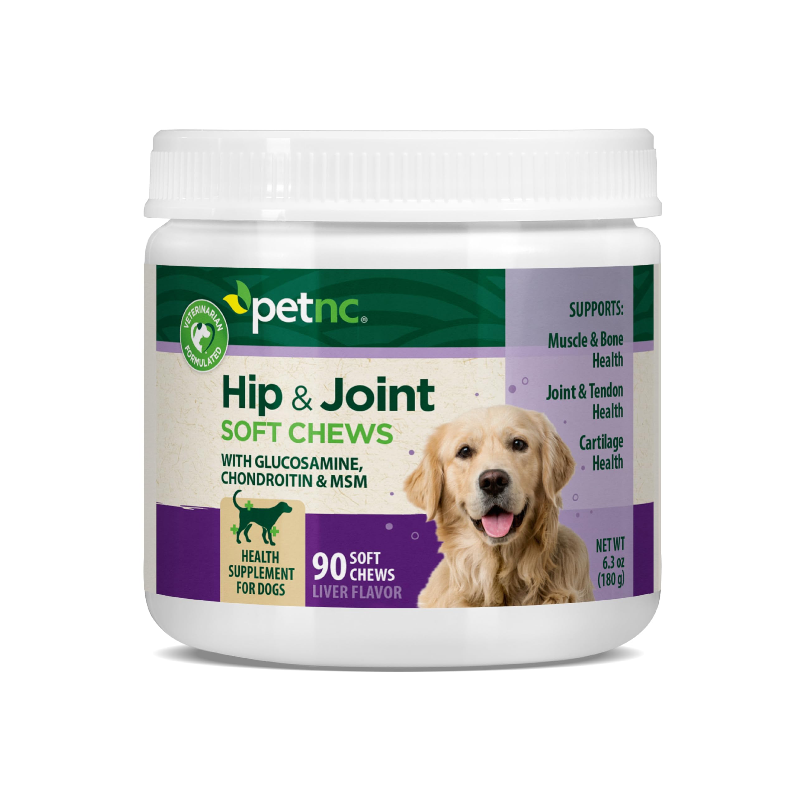 Petnc Natural Care 27591 Hip and Joint Soft Chews for Dogs, 90 Count