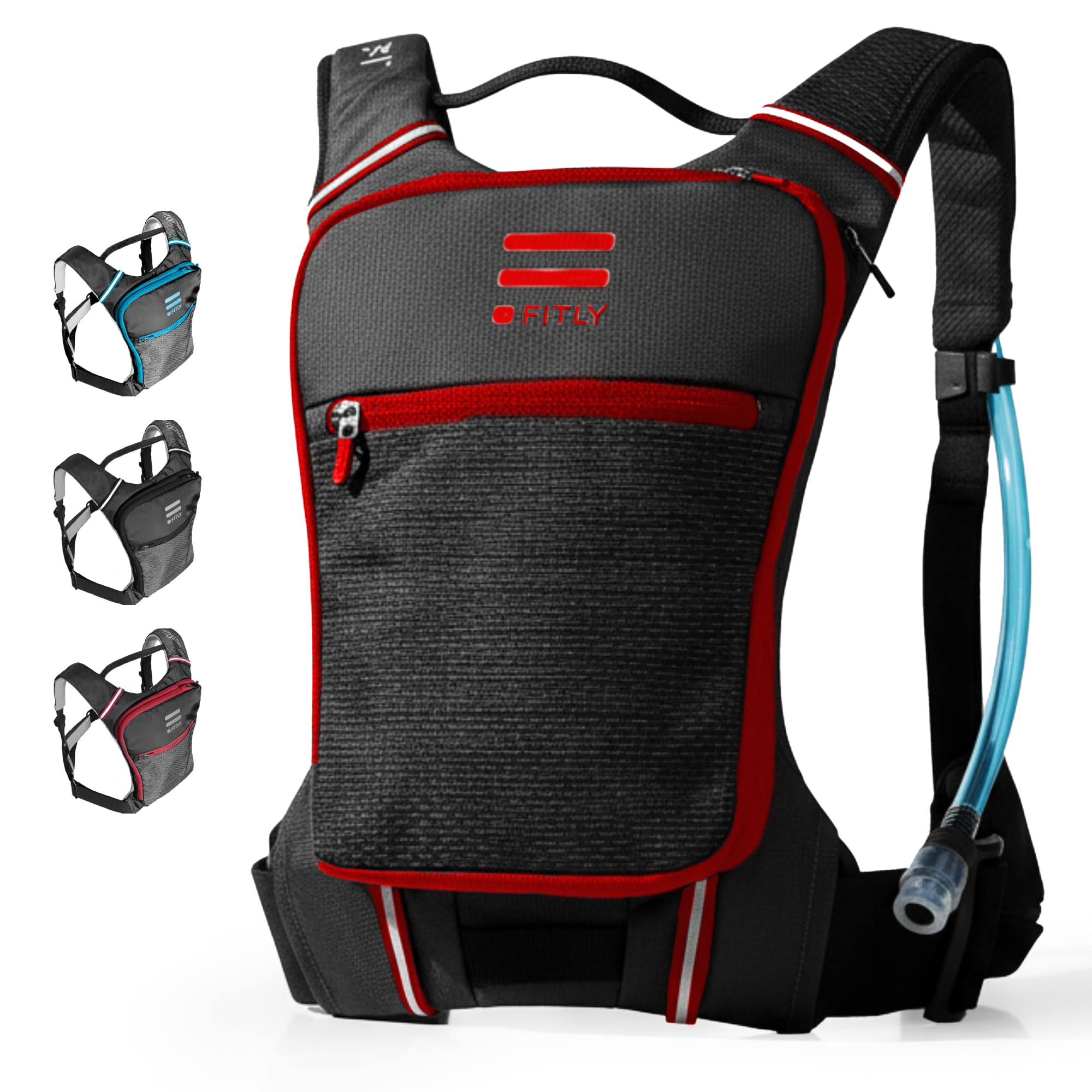 FITLY Minimalist Running Pack | Unisex Running Backpack with Phone Holder, Storage & Thoracic Belt | Carry Personal Items When Running | Gear Men & Women | Lightweight running water backpack