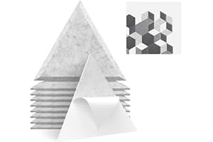 JBER Triangle Acoustic Panels Beveled Edge Sound Proof Foam Panels Self-adhesive,6.83" X 5.9" X 0.4" High-Density Sound Absorbing Panels Wall For Acoustic Treatment, Home Office 24 Pack - Silver Gray