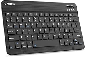FINTIE 10-Inch Ultrathin Wireless Bluetooth Keyboard Compatible with iPad Samsung Tablet, iPhone Smartphone, iOS, Android Tab