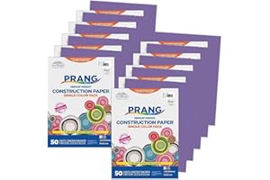 Prang Lot de 10 paquets de 50 feuilles de papier de construction, violet, 22,9 x 30,5 cm