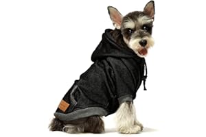 Fitwarm Plain Pet Clothes Dog Hoodies Puppy Pullover Cat Hooded Shirts Sweatshirts Black Medium