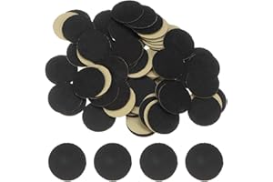 HARFINGTON 100pcs Round Adhesive Felt Circles, 30mm 1-1/4" Pre-Cut Craft Stickers, Non-Woven Mini Fabric Circles for DIY Sewi