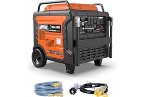 GENMAX 17000w Peak Tri-Fuel Inverter Generator-Features 2-Wire Auto Start/Stop,Ultra-Quiet Tech,CO Sensor,Digital Display&Dual 50A Outlets-Ideal for Home Backup&Construction Sites,EPA/CARB Compliant