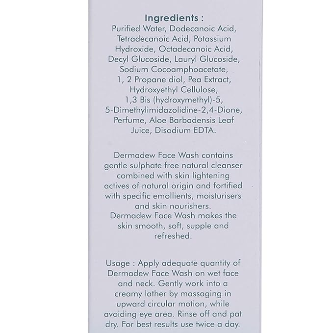 dermadew acne face wash advantages
