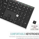 Arteck 2.4G Wireless Keyboard Stainless Steel Ultra Slim Full Size with Numeric view 4