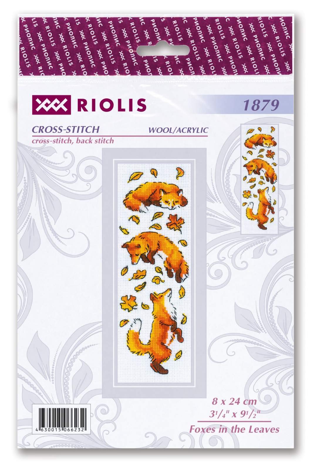 RIOLIS - Foxes in Leaves 1879, Cross Stitch Kits 3