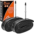 700C Heavy Duty Bike Tubes 700x25C/26C/28C/32C FV80 Presta Valve（25/34-622） 700C Bicycle Inner Tubes Compatible with 700x25C 700x26C 700x27C 700x28C 700x30C 700x32C 700x34C Bike Tire Tubes 2-PCS