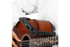 NIUGRECF Magnetic Guitar Phone Holder - Adjustable Guitar Mount for 6-8.8cm Thick Guitars/Ukulele,Guitar Sheet Music Holder, Ideal for Digital Sheet Music