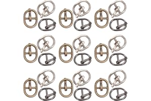 CALLARON 150pcs Miniature Doll Belt Buckles Set 5.5mm Small Single Prong Metal Fasteners for DIY Sewing