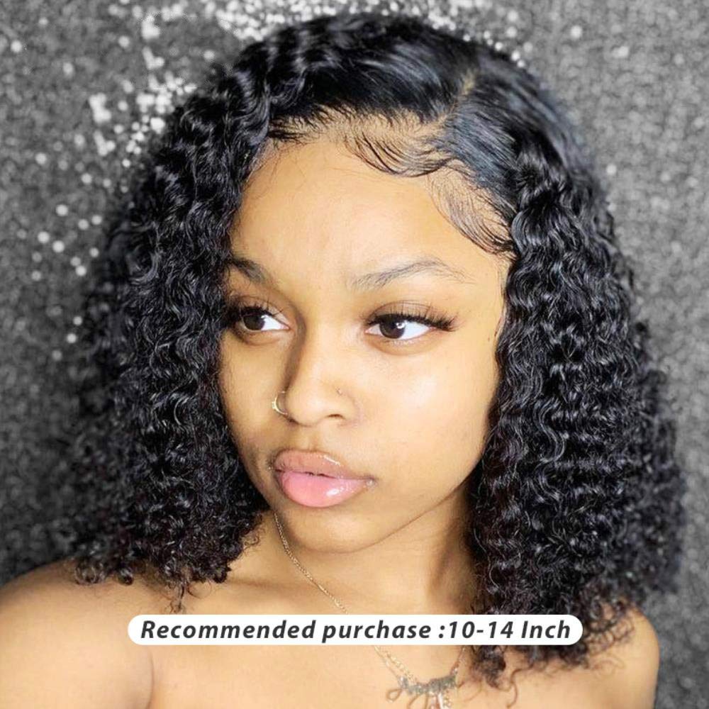 Amazon Com Curly Lace Front Human Hair Wigs With Baby Hair