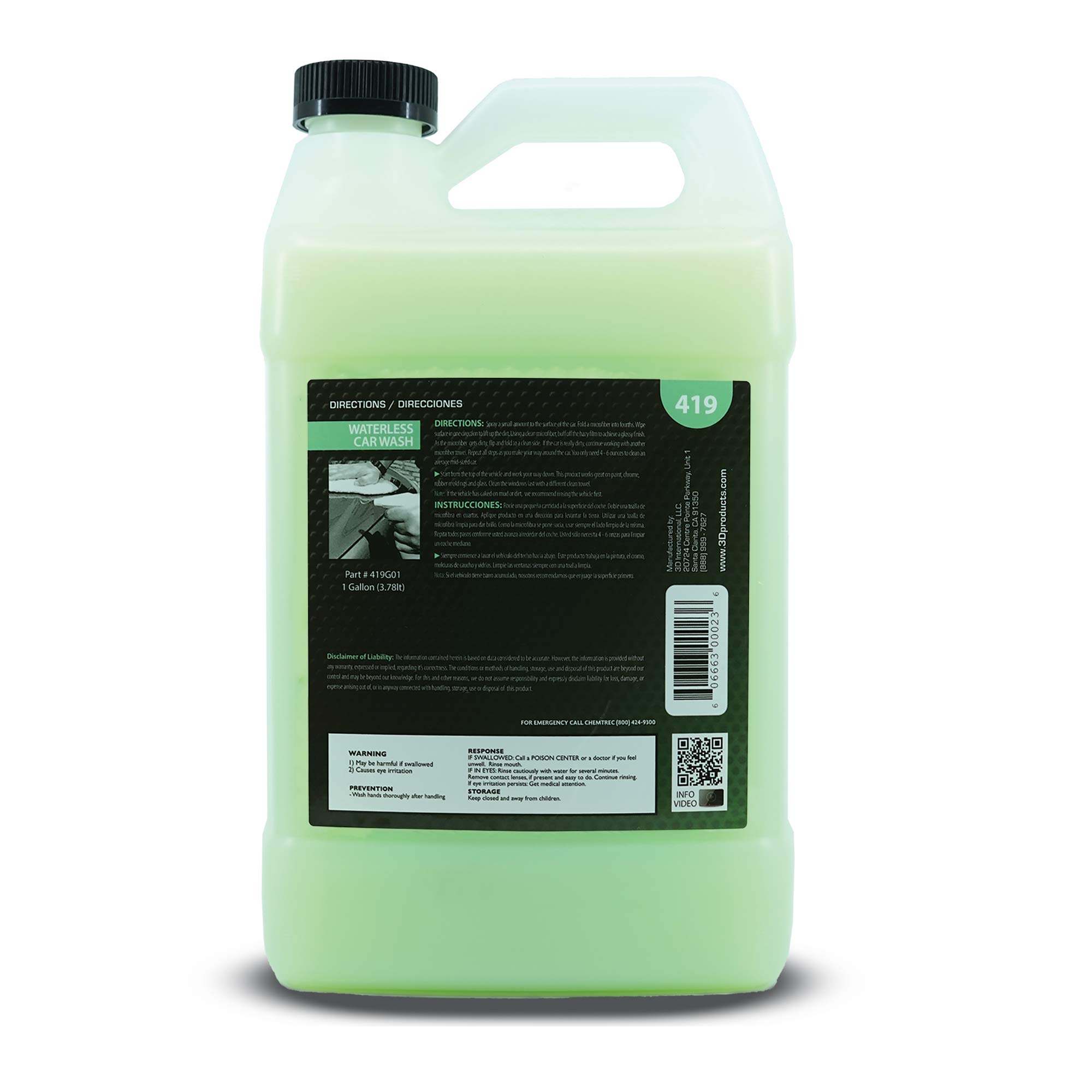 3D Waterless Car Wash Bigodegradable Quick No Soap or