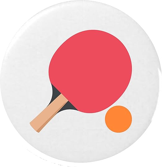 Table Tennis Paddle And Ball Emoji 25mm Button Badge Amazon.co.uk Clothing