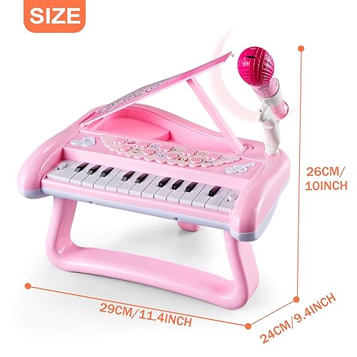 ZMZS First Birthday Toddler Piano Toys for Year Old Girls, Baby Musical  Keyboard 22 Keys Kids Age Play