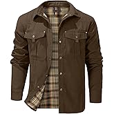 Mr.Stream Men's Lightweight Long Sleeved Snap Plaid Western Cowboy Flannel Lined Shirts Jackets