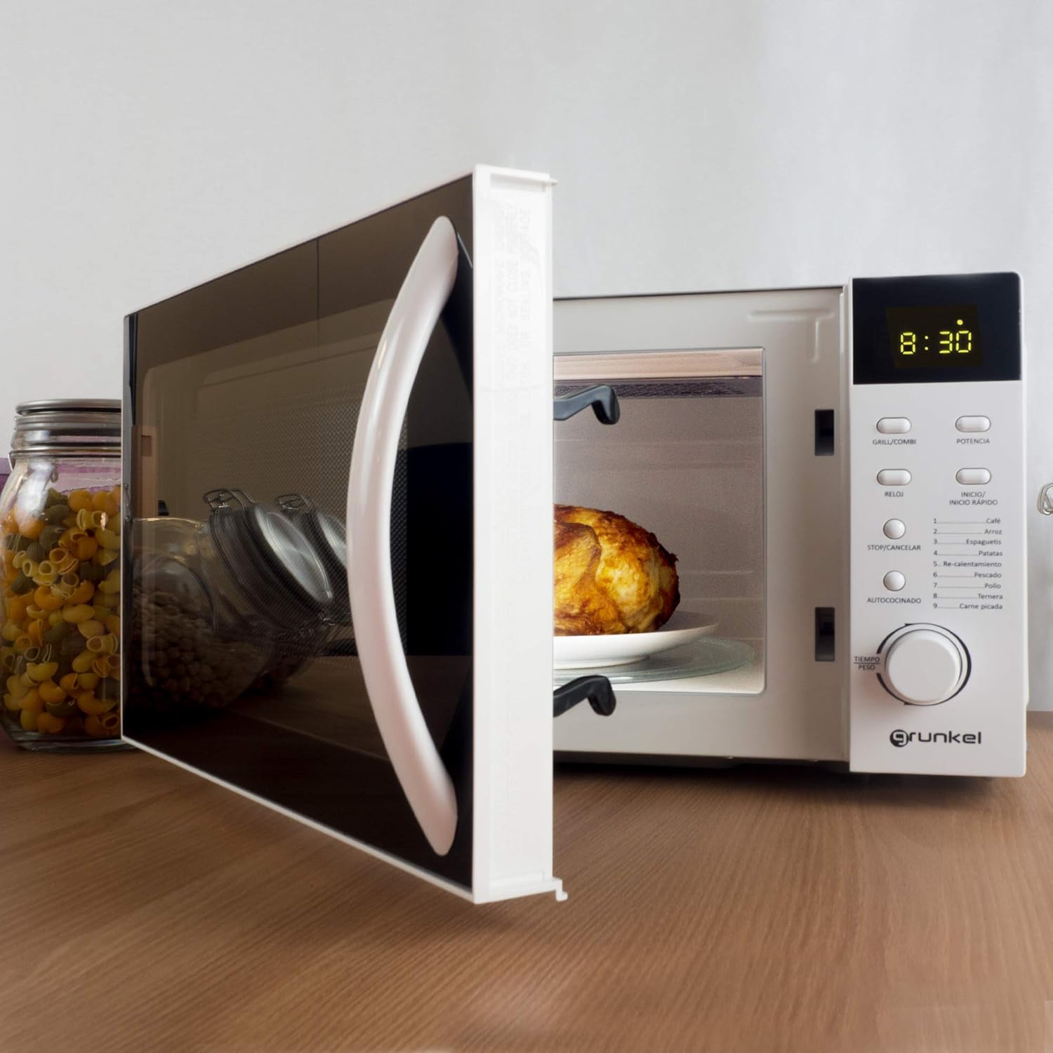 Grunkel - Microondas digital con grill blanco de 20 litros de ...
