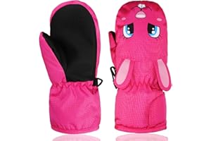 YR.Lover Children Ski Gloves Winter Warm Outdoor Riding Thickening Gloves(2-4Y)