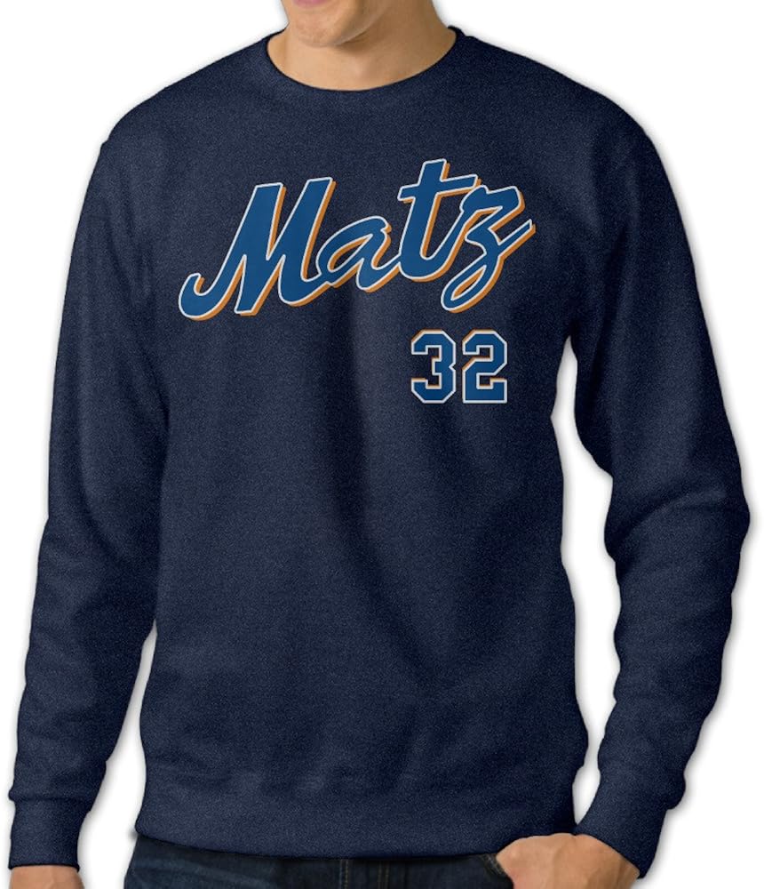 Buy BestGifts Men's New York 32 Baseball Player Crewneck Sweater Navy Size L at Amazon.in