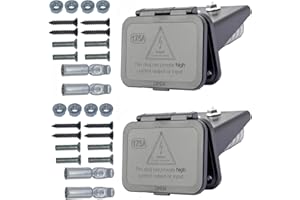 atsuch 2PCS 175A Plug Mounting Panel with Dust Cover, Panel Base with Dust Cover,Compatible with Anderson SB175 Series Connectors Flush Mount Recessed Plate
