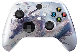 eXtremeRate Replacement Shell for Xbox Series X|S Controller - Unleash Your Style - Crystal Dragon Custom Acessories Skin Fro