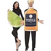 Funnlot Tequila and Lime Couples Costume 2 Pcs Halloween couple costumes Funny Margarita Costume Tequila Bottle & Lime Slice Couples Costumes 2025 for Food Theme Halloween Dress up Party
