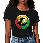 TUPOSU Black History Shirts for Women Black History Month T-Shirt African American Short Sleeve Tee Top