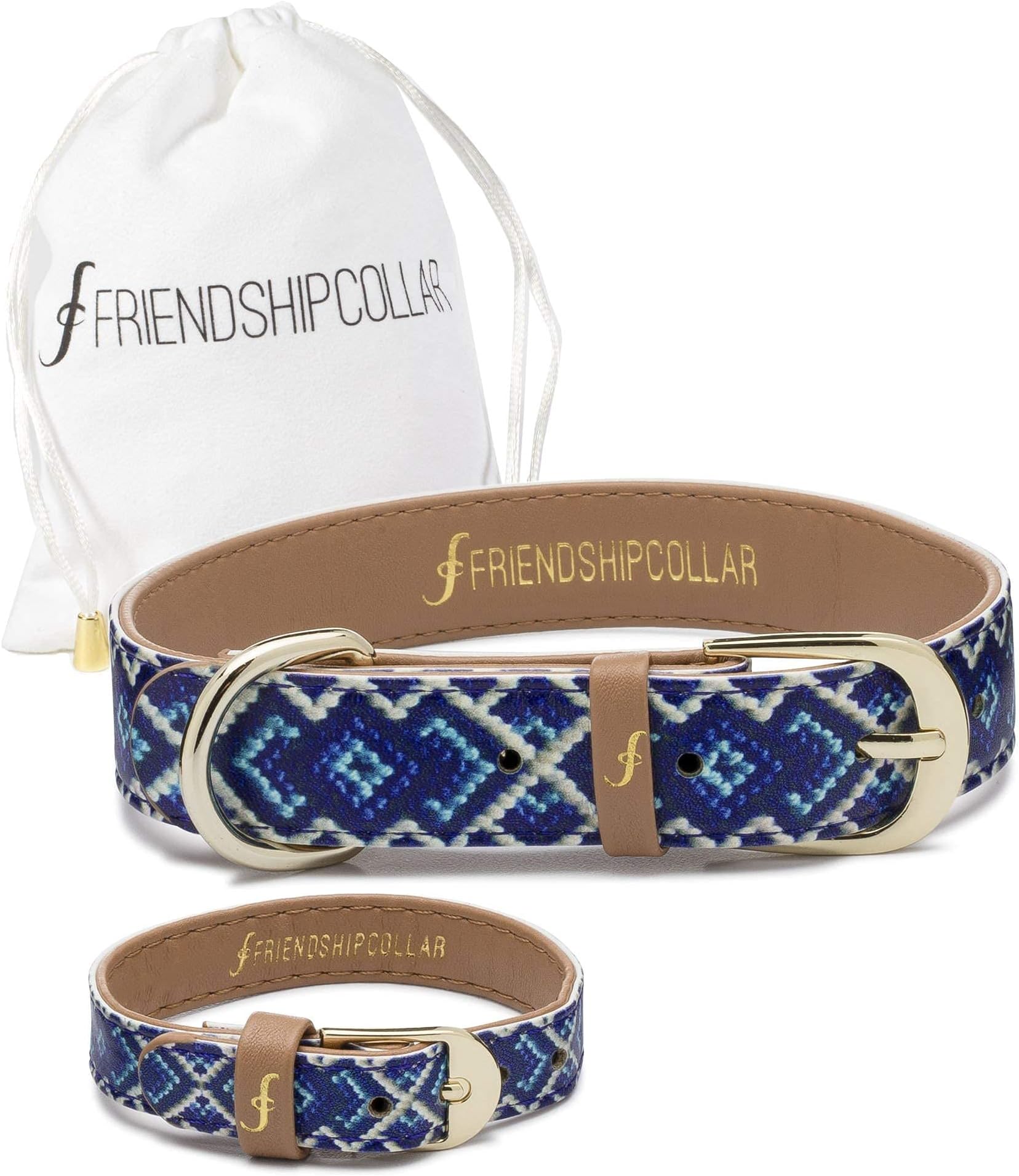 FriendshipCollar Dog or Cat Collar and Matching Bracelet Set - The Mucky Pup - Water & Scratch Resistant!